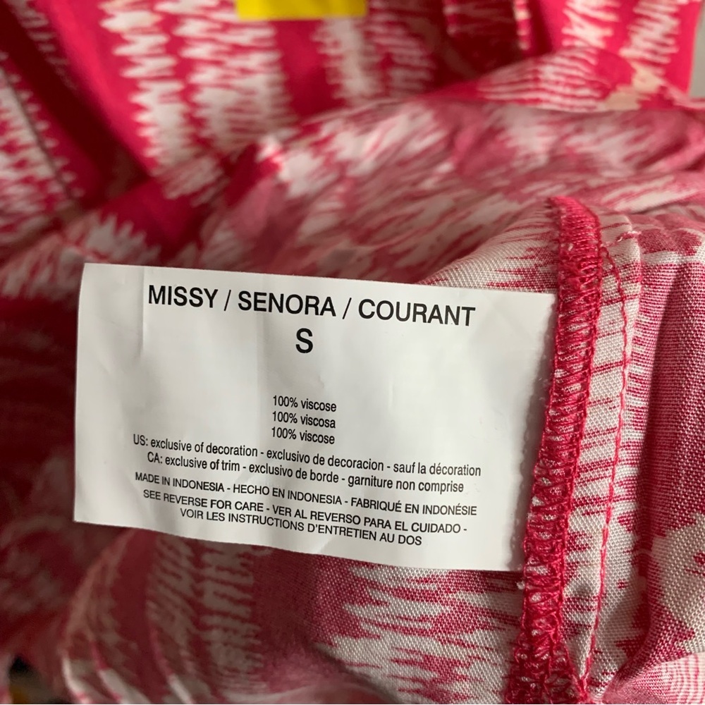 GLORIA VANDERBILT WOMEN'S NOVA FLUTTER SLEEVE TRIBAL PRINT BLOUSE small - Picture 3 of 4